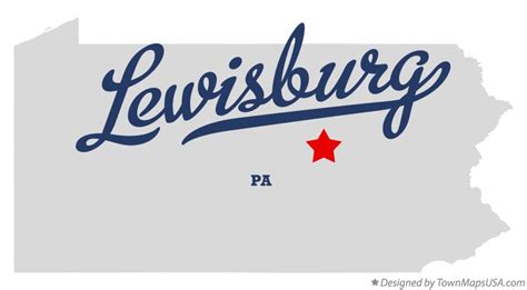 Map Of Lewisburg Pa Pennsylvania