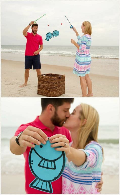 Our Beach Gender Reveal We Had A Friend Make Pink And Blue Fish And Glue