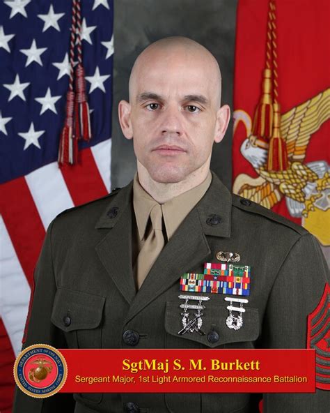 Sergeant Major Steven M Burkett 1st Marine Division Biography