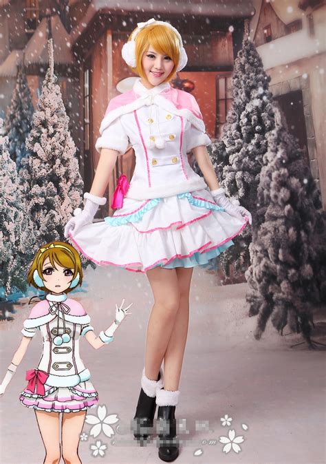 Love Live Koizumi Hanayo Snow Halation Uniforms Cosplay Costume Free Shipping In Game Costumes