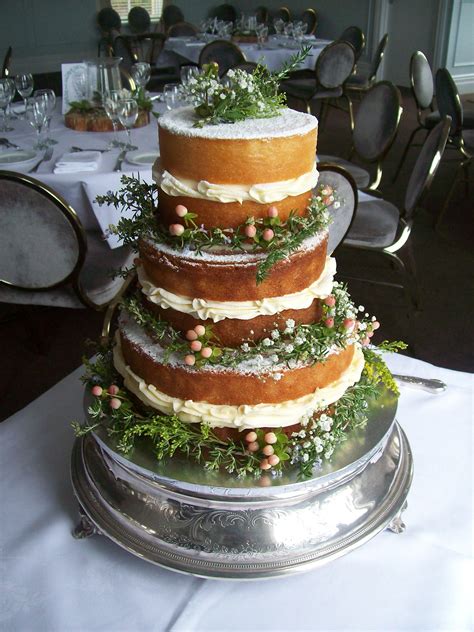 Naked Wedding Cake 449 1 Layer Filling Per Tier • Temptation Cakes Temptation Cakes