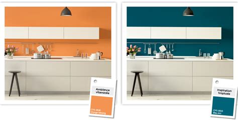 Peinture salle de bains carrelage et meuble luxens blanc satiné 2 l. cuisine_2 | Couleur cuisine, Déco intérieure, Nuancier ...
