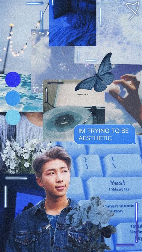 Rm Aesthetics Blue Bts Blue Aesthetic HD Phone Wallpaper Pxfuel