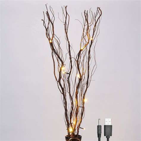 Natural Willow Twig Lighted Branch For Home Decoration Lighted