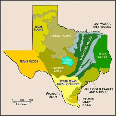 Vegetation Provinces Of Texas Download Scientific Diagram