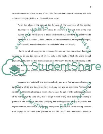 The Meaning Of Life Essay Example Topics And Well Written Essays