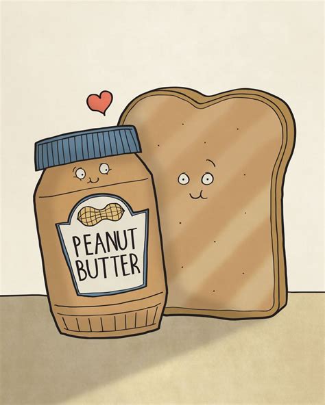 Peanut Butter And Toast Art Print By Carl Batterbee Illustration X