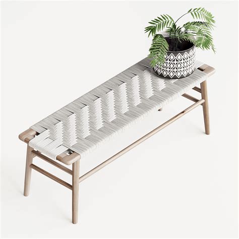 Woven Rope Bench 3d Model Cgtrader