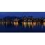 Panorama Of West End Vancouver Skyline At Dusk Reflected In Engl 