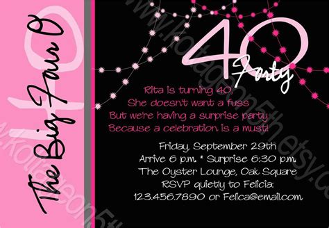 40th Birthday Party Invitations Online Birthdaybuzz