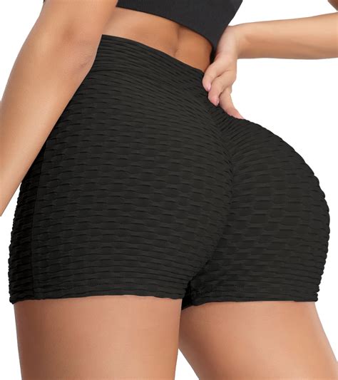 Yoga And Pilates Womens Scrunch Butt Lift Yoga Shorts High Waisted Ruched Booty Workout Running