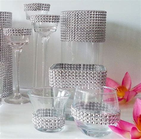 Pin by Amber Riaz on Sala | Bling wedding, Diamond party, Centerpieces