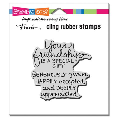 Stampendous Cling Mounted Rubber Stamps Your Friendship