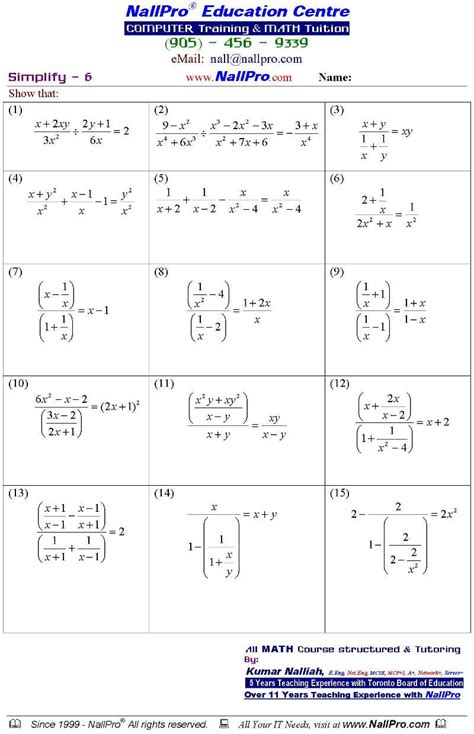 Math Worksheets For 12th Grade