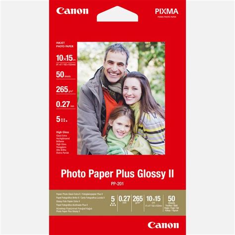 Papier Canon Pp 201 Błyszczący Ii Photo Paper Plus 4×6 50 Arkuszy