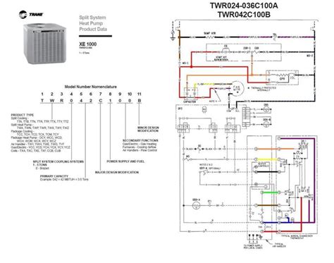 Trane Xe1000 Thermostat Wiring Diagram Parts Funtv