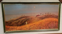 Great Finds Online Auctions - Britt Lomond Painting Girl in Field