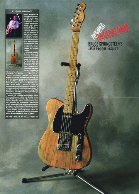 1953 Fender Esquire Guitar Poster Bruce Springsteen Music T