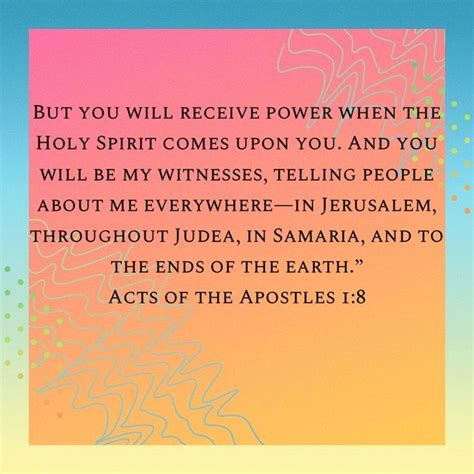 Acts Of The Apostles 18 But You Will Receive Power When The Holy