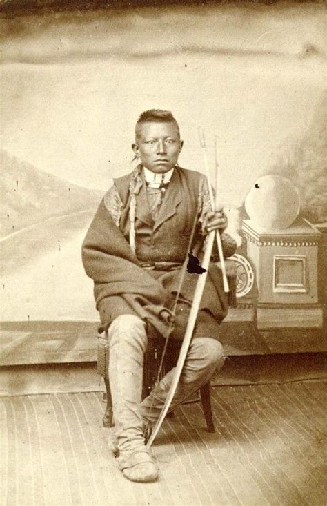 Kaw Native American Man Circa 1870 Native American History North