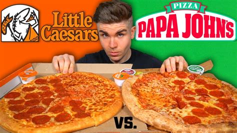 Papa Johns Vs Little Caesars Pizza Mukbang Youtube