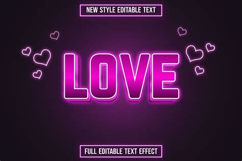Text Effect Love Graphic By 2kalehstudio2 · Creative Fabrica