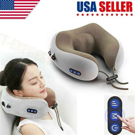 Neck Massager And Travel Pillow U Shaped Neck Pillow And Electric Massager For Muscle Shoulder