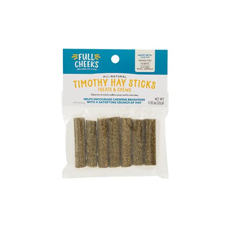 Full Cheeks Small Pet Timothy Hay Sticks Treats Chews Ensure Your