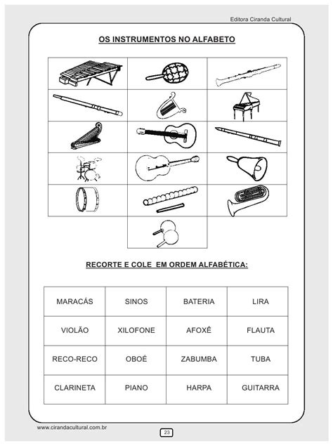 Atividade Sobre Musica 4 Ano