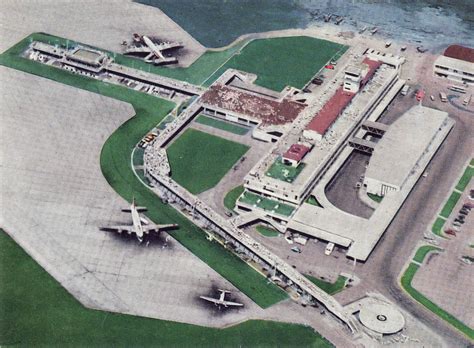 Aerial View Haneda Airport C 1960 Old Tokyo