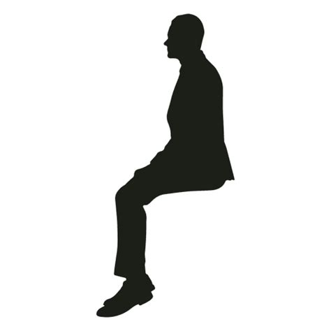 Man Sitting Straight Silhouette Ad Sponsored Ad Sitting