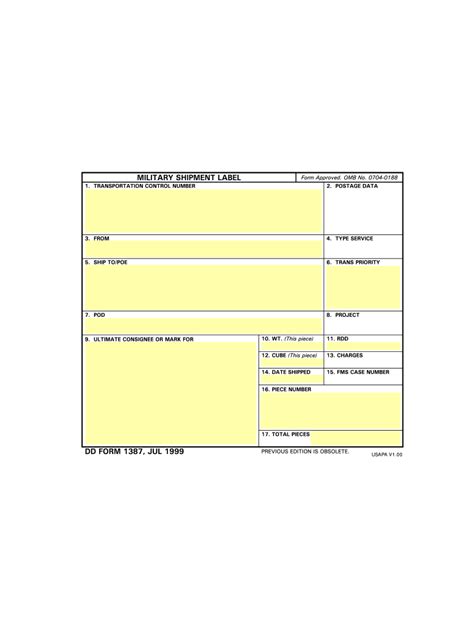 Dd 1387 1999 2024 Form Fill Out And Sign Printable Pdf Template
