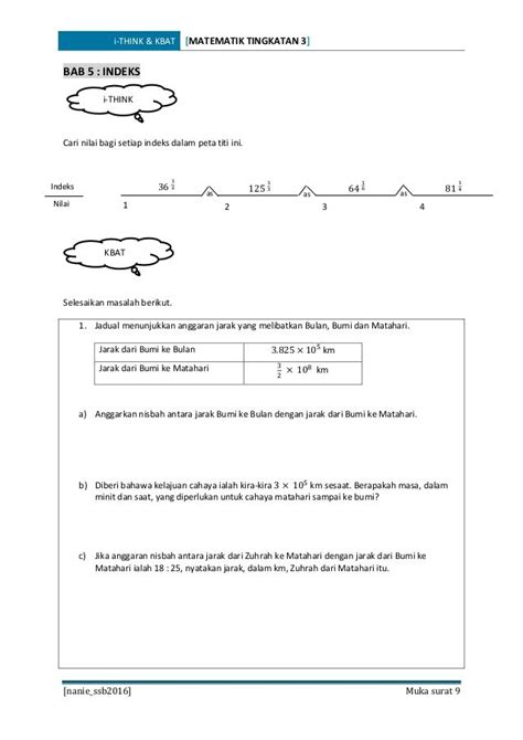 Sila dapatkan upt bagi sains tingkatan 3 pada posting sistem guru online pada kali ini. Latihan Matematik Tingkatan 3 Bab 1 Indeks