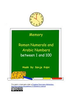 Please, consider to like this site on facebook. Memory - Roman Numerals 1-100 by Sonja Kepe | Teachers Pay ...