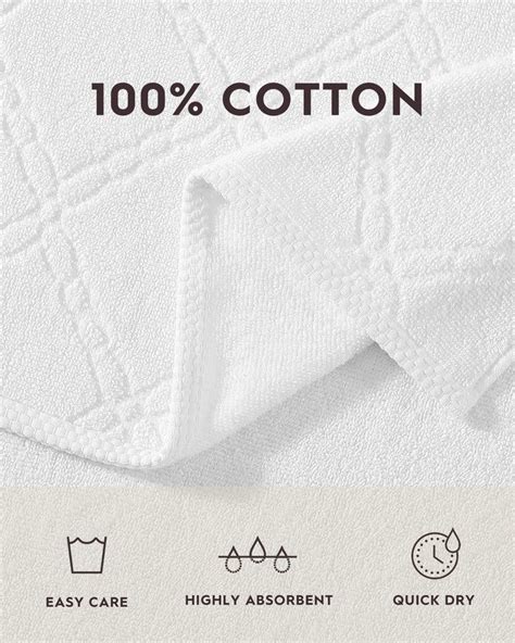 Banton Jacquard White 6 Piece Towel Set