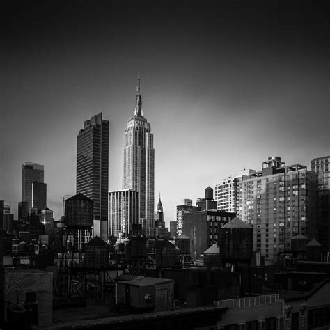 Empire State Building Skyline Sc Shooting Through Windows