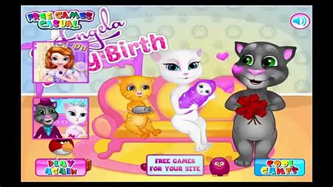 Angela Baby Birth My Talking Tom Cat Games For Kids Gry Dla Dzieci