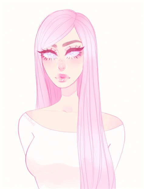 7 ♡ Mabel W Straight Hair 3c How To Draw Hair Girl With Pink Hair