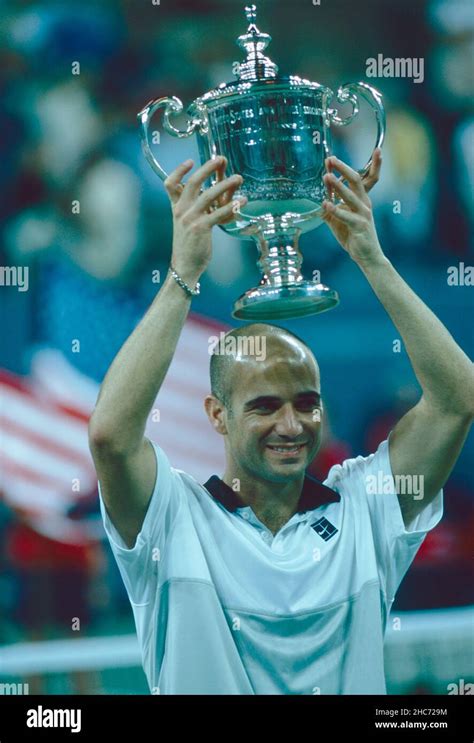 American Tennis Player Andre Agassi Us Open 1999 Stock Photo Alamy