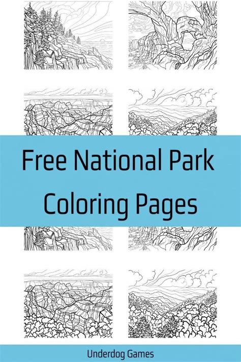 Download our free US National Park coloring sheets! These pages feature