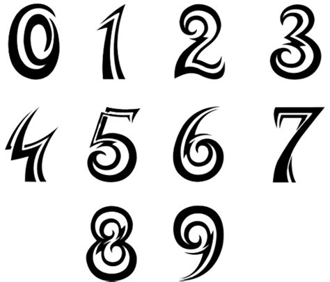 14 Cool Number Fonts And Styles Images Different Types Of Number