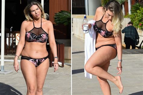 Frankie Essex Tops Up Her Tan In A Black Bikini On Holiday In Tenerife
