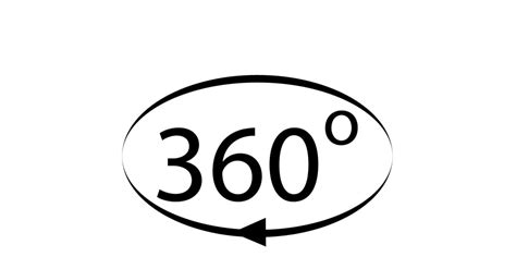 360 Degree Angle Rotation Icon Symbol Logo Version V8