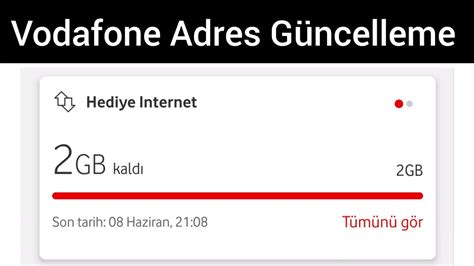 VODAFONE FATURALI FATURASIZ 2GB İNTERNET ADRES GÜNCELLEME KAMPANYASI