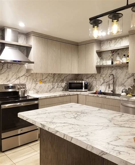 Lacheery large size 36x160 pink marble contact paper faux countertop contact paper decorative self adhesive counter top covers peel and stick wallpaper for kitchen cabinets backsplash old furniture. Think all of that "quartz" cost a fortune? Think again ...