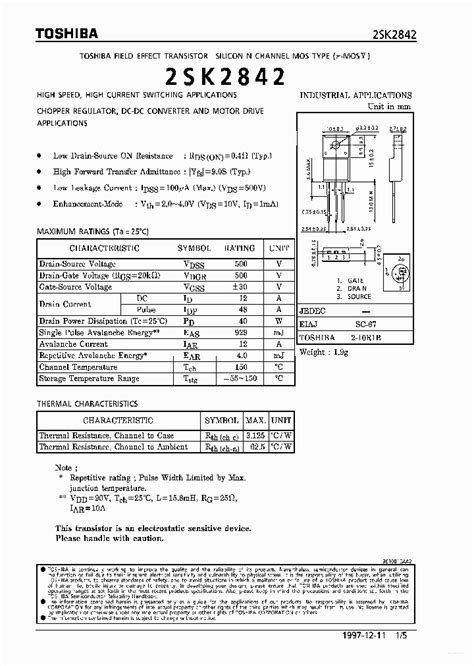 Find parameters, ordering and quality information. K2842_4124879.PDF Datasheet Download --- IC-ON-LINE