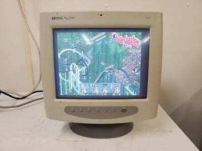 Vintage Gaming Hp Pavilion M D A Color Crt Vga Computer Monitor Picclick