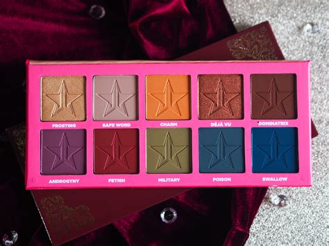 jeffree star androgyny eyeshadow palette swatches and review helpless whilst drying