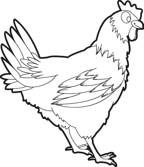 Step 5 to avoid oil spills, very carefully and slowly lift. Printable Chicken Coloring Page for Kids - SupplyMe