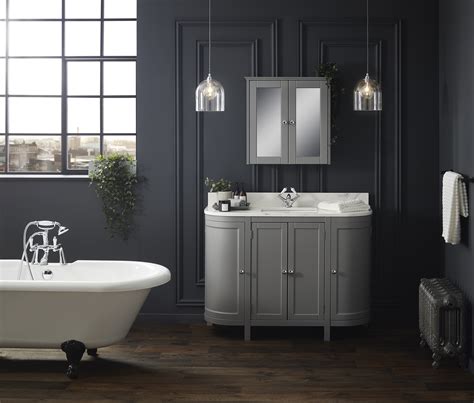 Stunning range of bathroom sink cabinets & units. Holborn Curved 1200mm Traditional Floor-Standing Vanity ...
